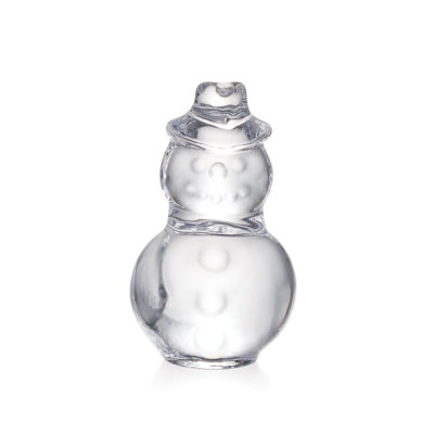 Handmade Glass Short Snowman Figurine