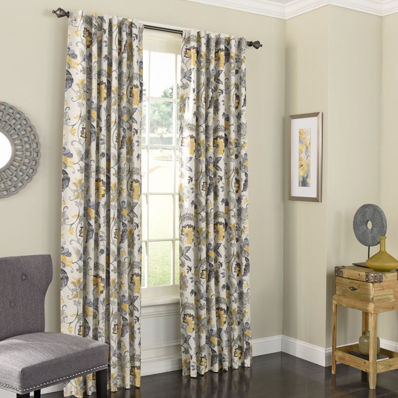Nina Blackout Curtain Single Panel, 52"W x 95"L, Coral