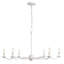 Lustre Shana 35,5" à 6 lumières, style moderne transitionnel, bras ondulés sculpturaux réglables, en métal, DEL de style bougie-698838431