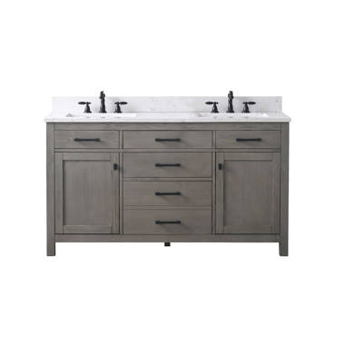 Queen 72 Sonoma White Wall Mount Double Sink Modern Bathroom Vanity