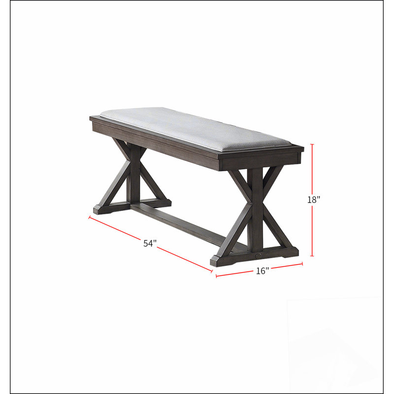 Banc de salle à manger rembourré en tissu, conception simple, confortable et durable, banc multifonctionnel
