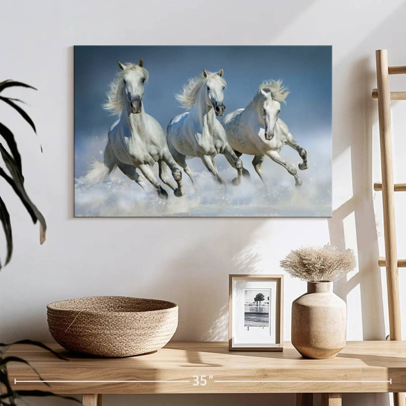 Brampt Dashing White Horses, H 16 po x l 24 po