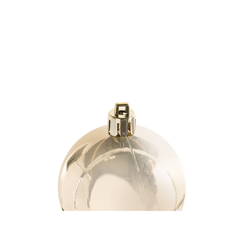 7cm Solid Colour Plastic / Acrylic Bauble, Gold