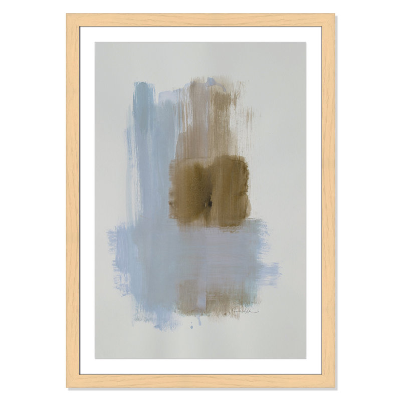 Esmeray "Powder Room Wash IV" Print, 43" H x 31" W x 1.25" D, Natural Cube Frame Matted