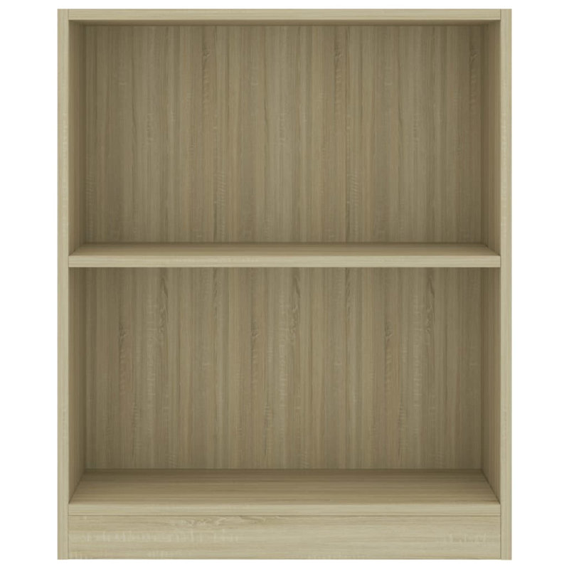 Bibliothèque en bois d'ingénierie, (2 tablettes) H 29,3 po x l 23,6 po x P 9,4 po, Chêne de Sonoma