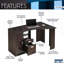 Bureau avec rangement classique Techni Mobile