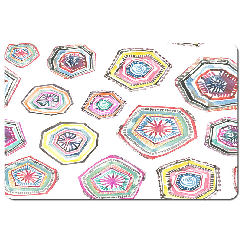 Mulder Polyester-Coated Hardboard Abstract Rectangle Placemat