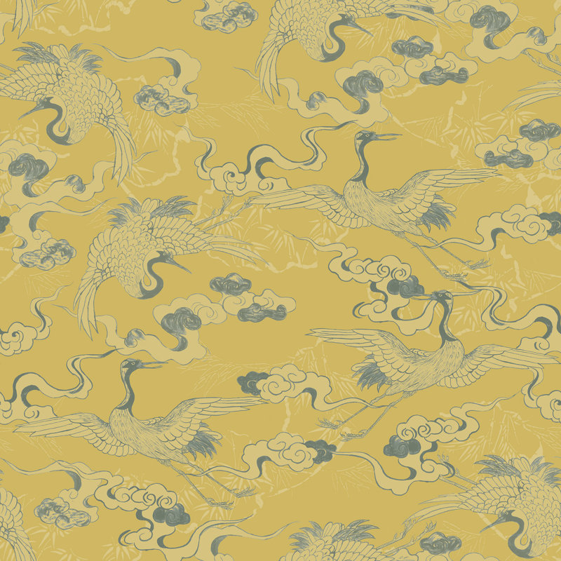 Yuki Osada Wallpaper Double Roll, Gray/Gold