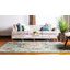 Tapis oriental vert / bleu / rouge en polypropylène tissé à la machine Pennylane-87291009