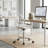 Armless Swivel Rolling Office Desk Chair With Comfortable PU Leather Padded Cushion For Home Office Study Workstation
