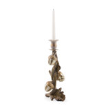Mocha Check Acorn Candle Holder