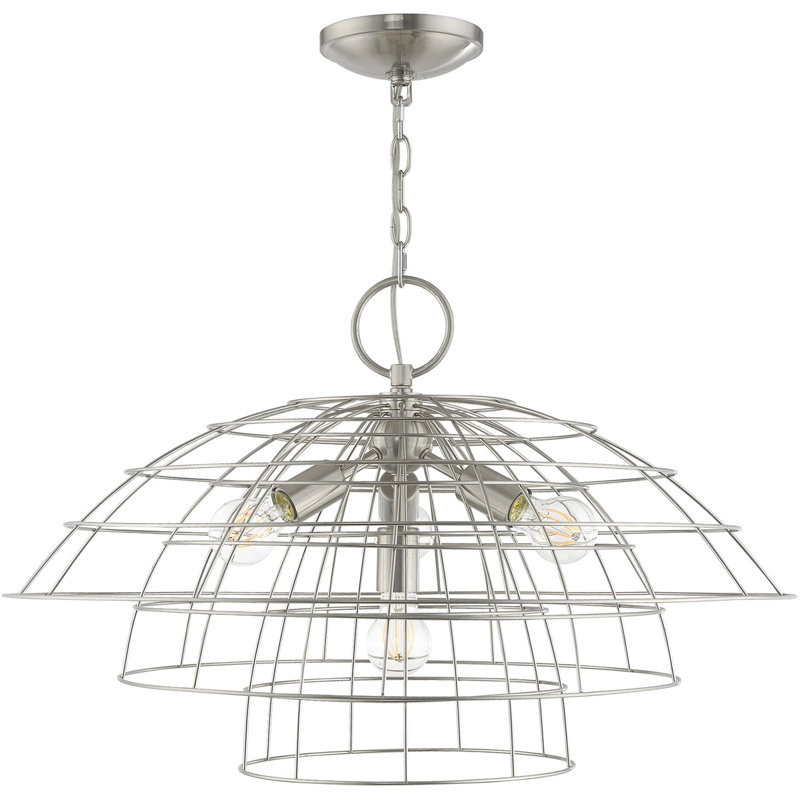 Miyo 4 - Light Chandelier, Brushed Nickel