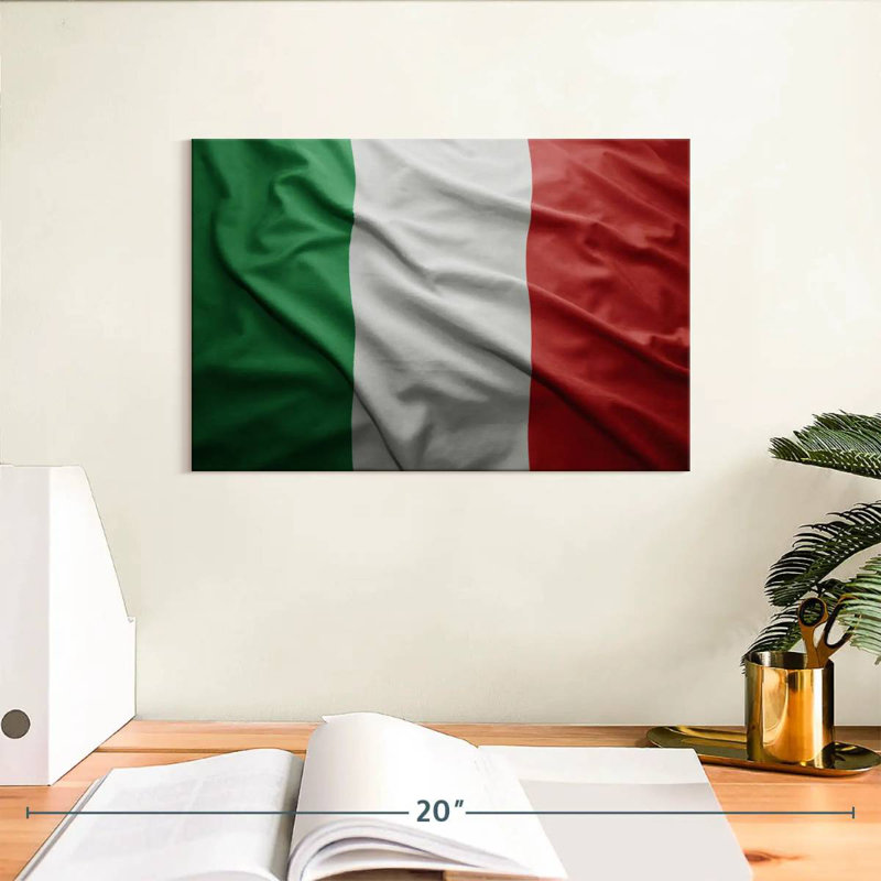 Drapeau italien, H 8 po x l 12 po
