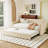 Upholstered Daybed With Pop Up Trundle-1124176284