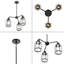 Luminaire de lustre noir mat à 3 lumières, cage à oiseaux, base E26, suspensions de plafond industrielles idéales pour l'éclairage de placard de cuisine, articles essentiels pour la maison (ampoule non incluse)