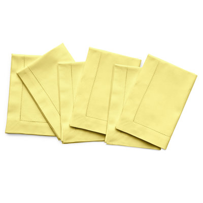 Cotton Linen Hemstitch Dinner Napkins
