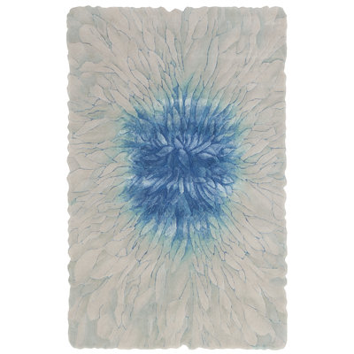 Nourison Prismatic Blue Modern Indoor Rug