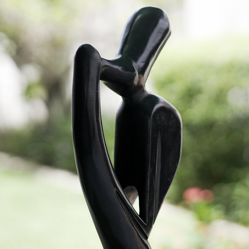 Man and Sax Wood Statue