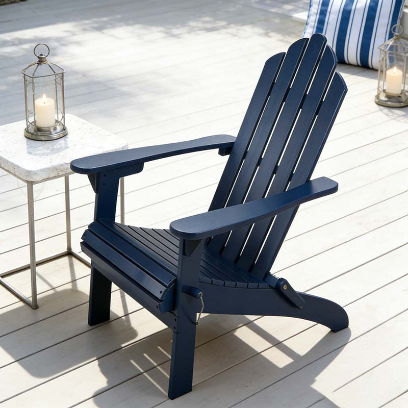 Chaise d'extérieur pliable, Bleu
