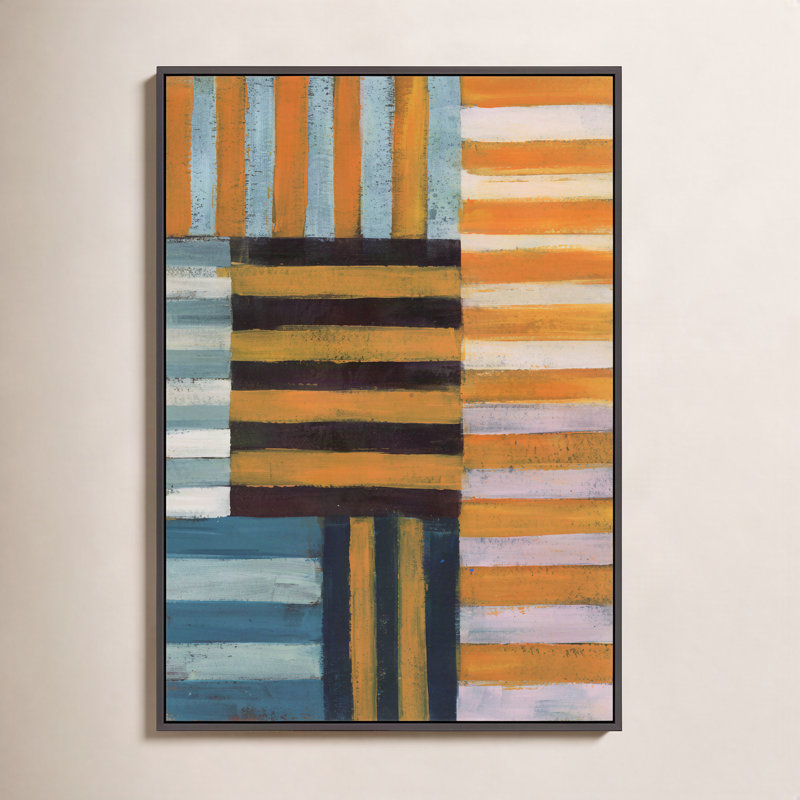 Give-and-Take 2 by Anne-Marie Olczak - Framed Wall Art, 30" H x 24" W, Framed Print Canvas without Mat, Black