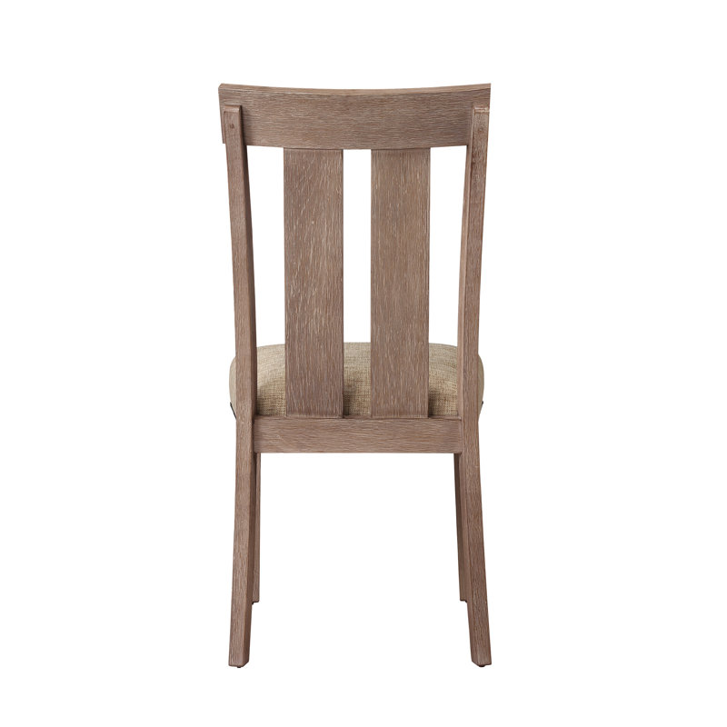2 chaises - Tissu confortable, finition érable, chaises en tissu à haut dossier (de 2)