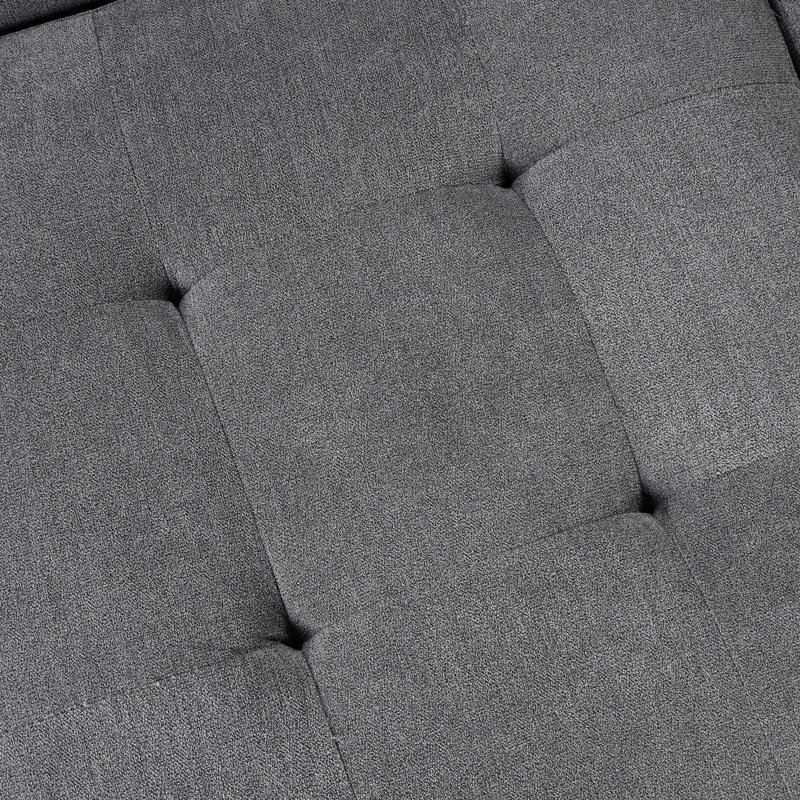 Canapé-lit modulaire surdimensionné en U de 117,3 po avec deux coussins décoratifs