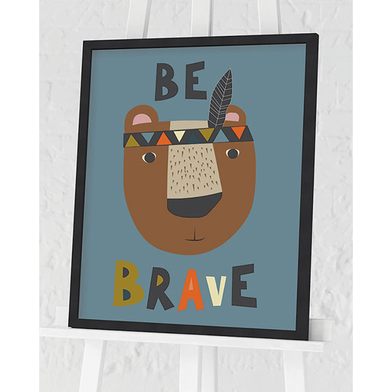 Brave Bear by Nicola Evans - Single Picture Frame Painting