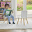 Kids White & Pinewood Chairs (pack of 2)