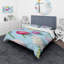 Ensemble de housse de couette en fleur de belle fleur designart fraîche-35228253