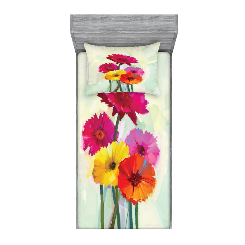 Microfiber Sheet Set, Twin Sheet Set with Fitted Sheet