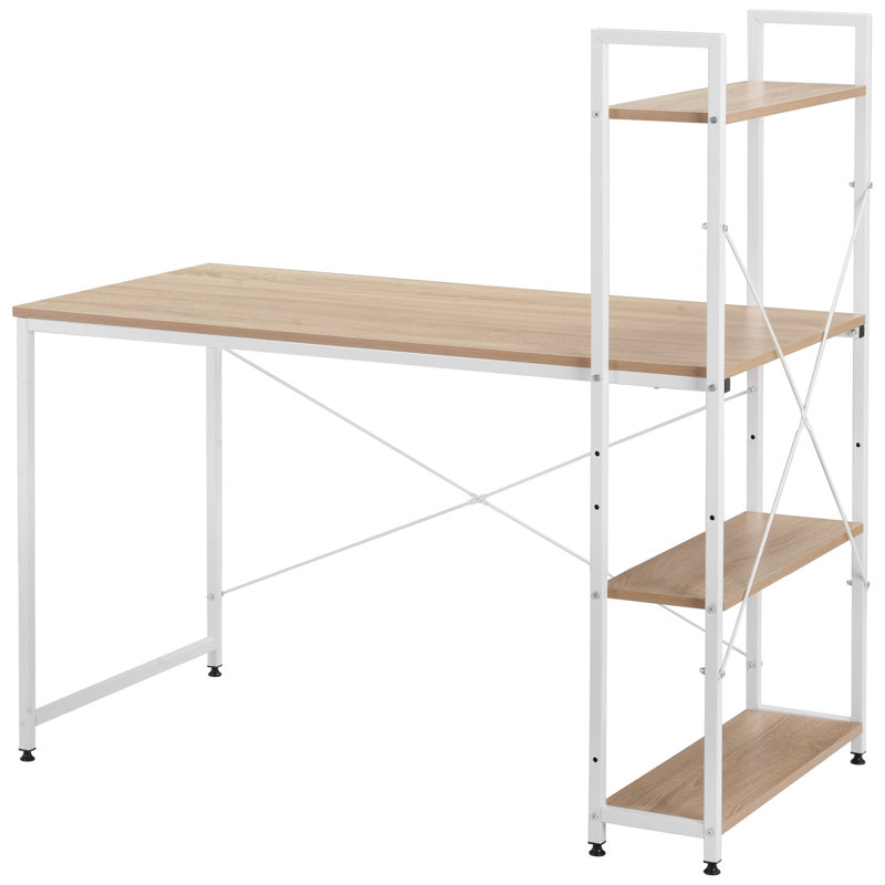 Fetzner Solid Wood Solid Wood Computer Desk, White