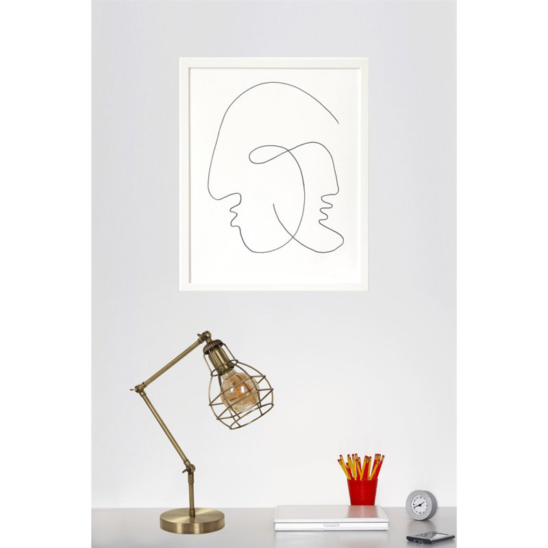 Lampe de bureau 17,72 po Mcbrayer, Laiton