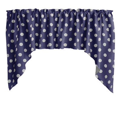 Cotton Blend Polka Dots Swag Window Valance