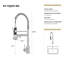 Robinet de cuisine à poignée simple 19 po avec finition nickel brossé et certification CUPC d'Uswa Home-134498552