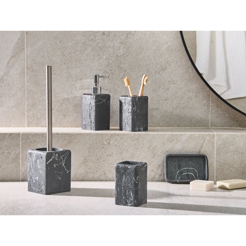 Bathroom Accessory Set, Black