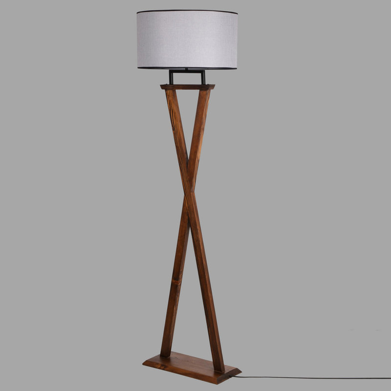 Lampe sur pied 66 "Edward, gris