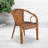 Nannie Rattan Restaurant Patio Chair with Bamboo-Aluminum Frame-33388872