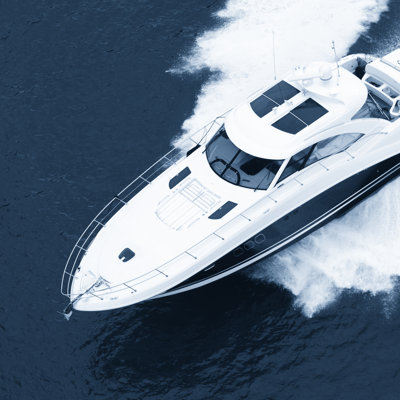 Speeding Powerboat by Dan_prat - Wrapped Canvas Print