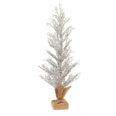 Pre-Lit Artificial Christmas Tree with Warm White LED Lights, Battery or USB Operated, Leafless Decorative Design