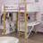  Full Loft Bed with Bookcase by FINEAK