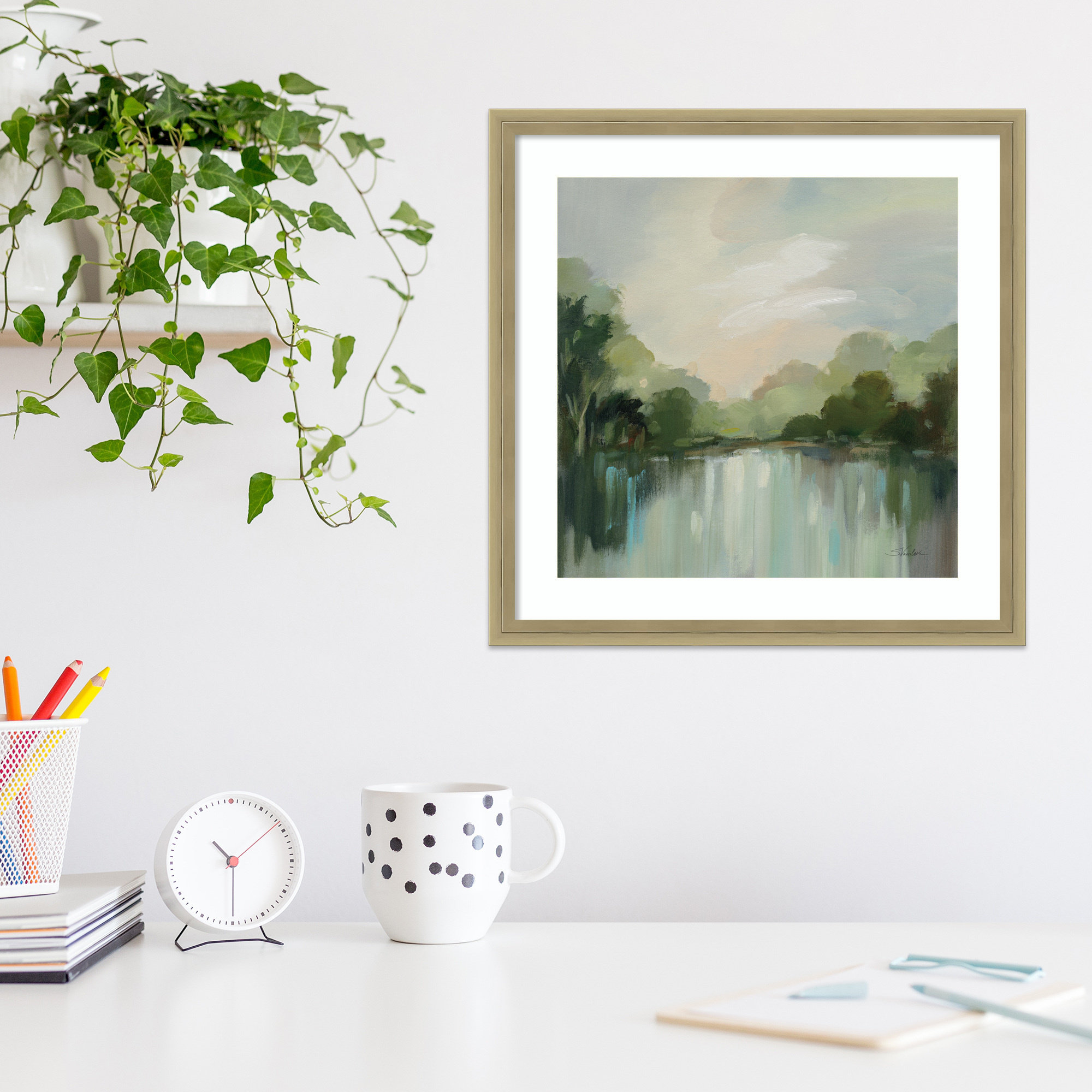 Cool Spring Day by Silvia Vassileva, Champagne, 17" H x 17" W