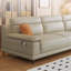 Canapé modulaire en similicuir crème et gris-1685869145