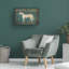 Art mural sur toile tendue - art mural «White Horse With Words Blue» par Ryan Fowler pour le salon, la chambre à coucher ou le bureau - 12 x 19-31883324