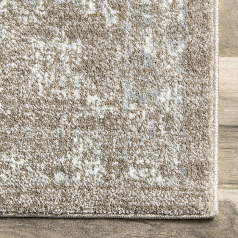 Tapis brun / blanc Jeffry, Rectangle 4 pi x 6 pi