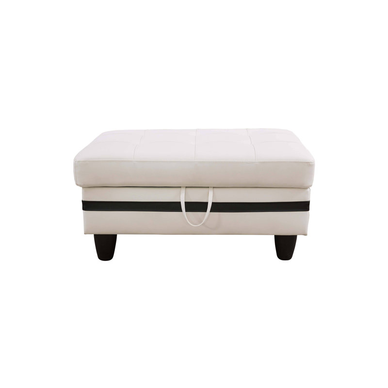 Canapé avec méridienne de 103,5 po de large avec repose-pieds Brevard, Orienté à droite, Noir