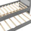 Lit plateforme simple avec tiroirs et lit gigogne, lit de jour en bois massif, sans sommier