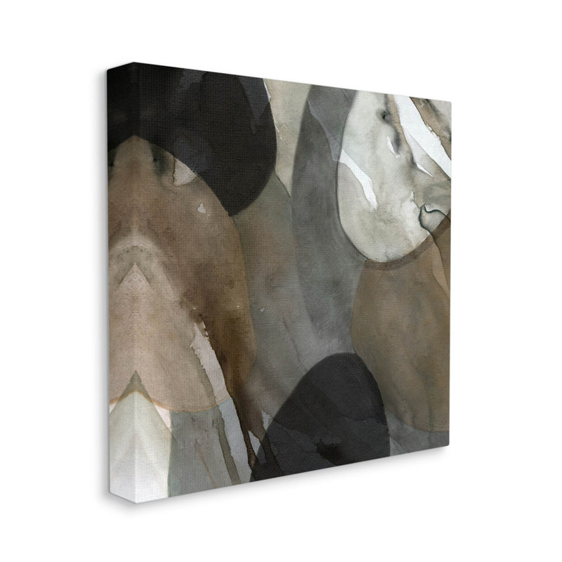 Art contemporain sur toile à formes superposées rondes par Carol Robinson, H 36 po x l 36 po x P 1,5 po