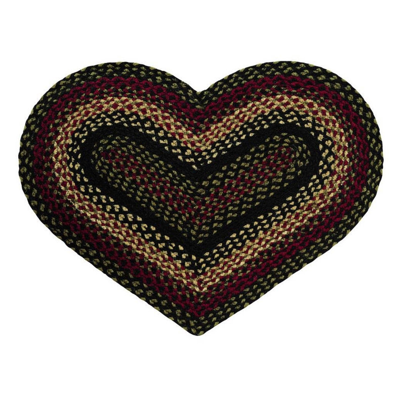 Tapis Carlynne, Noir / rouge / beige / vert