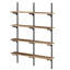 Bibliothèque flottante de 36 po x 6 po pour le décor de salon et de bureau, étagère murale avec supports réglables, tablette murale, tablette en bois pour l'organisation de la maison, décoration bohème et maison de campagne, brûlée, 4 niveaux