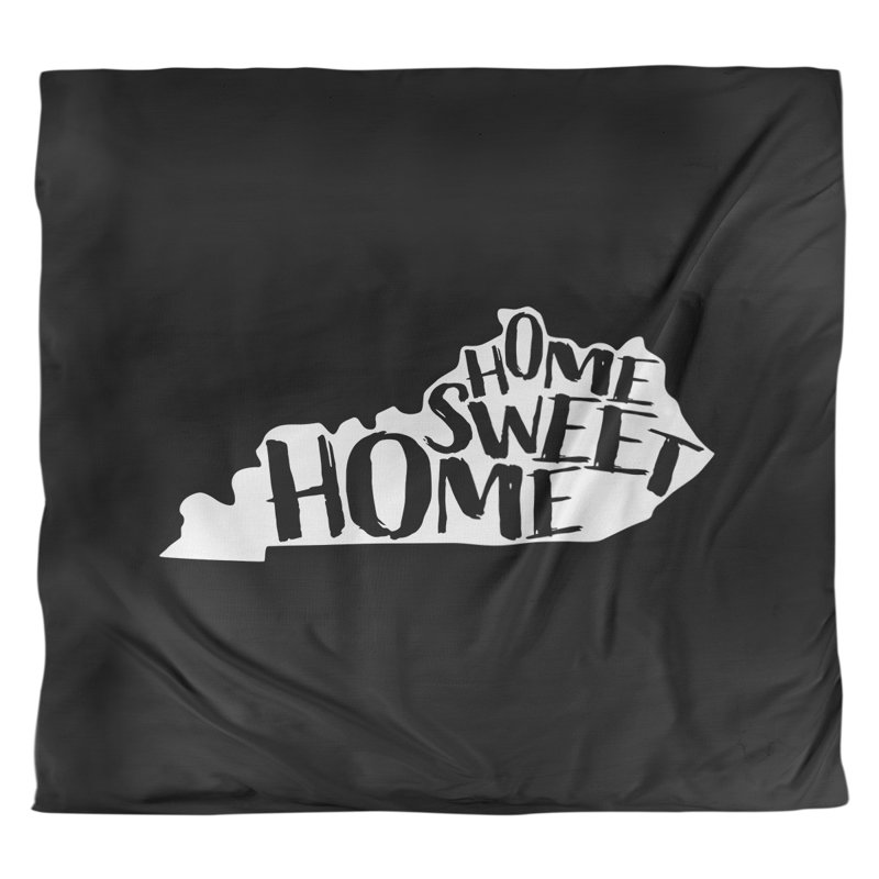 Housse de couette simple pour la maison Kentucky, Housse de couette pour grand lit, Noir, Microfibre